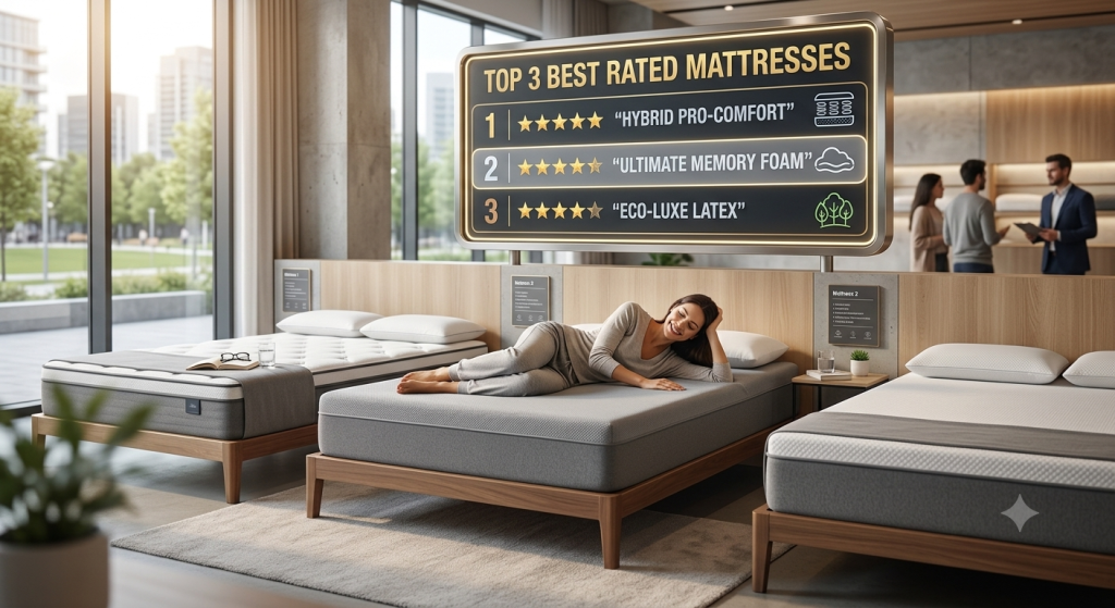 Top 3 Best Rated Mattresses for Back Pain Relief and Restful Nights