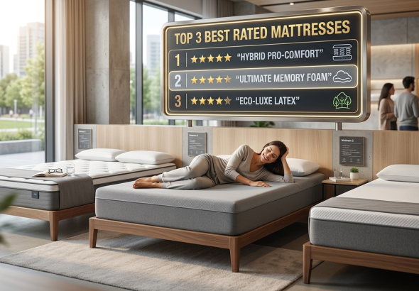 Top 3 Best Rated Mattresses for Back Pain Relief and Restful Nights